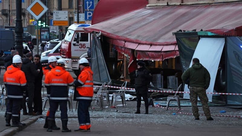 Video muestra momento de explosión mortal en café en Rusia