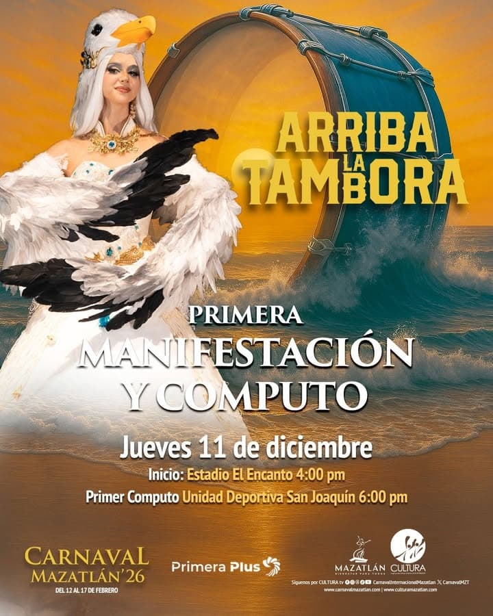 🎇🎊🎉 ¡ESTE JUEVES LA PRIMERA GRAN MANIFESTACIÓN Y CÓMPUTO DEL CARNAVAL MAZATLÁN 2026!